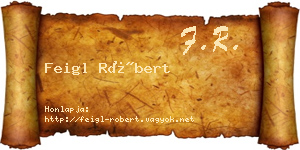 Feigl Róbert névjegykártya
