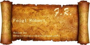 Feigl Róbert névjegykártya